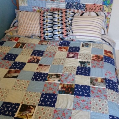 Annelie's mums finished patchwork quilt
