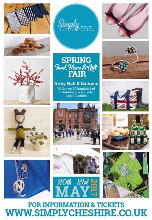 Simply Cheshire Spring Fair is at Arley Hall 20th&21st May 2017