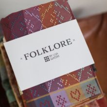 Folklore Fabric folded & packaged ready for you to use.