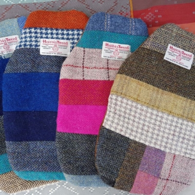 Choose your own unique Harris Tweed Hot Water Bottle Cover