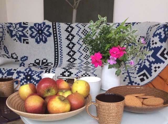 My BIG Fair Isle Blankets take traditional Fair Isle patterns and enlarges them for visual effect. These blankets are comfortably weighty and great to cosy up in, just like my quilts. And just like my quilts, my blankets fit a double bed comfortably at 225cm by 145cm.