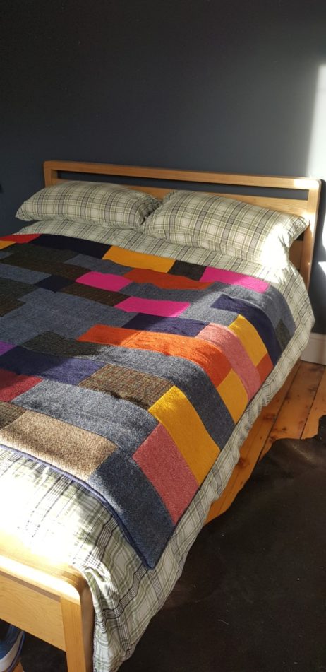 Unique Harris Tweed Patchwork Quilts Stitched To Order - Image 2