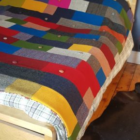 Unique Harris Tweed patchwork quilts stitched By Lisa Watson