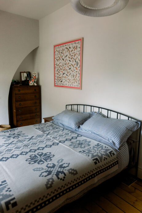 BIG Fair Isle Design Reversible Wool Blankets In Monsoon & Silver Colourway - Image 2