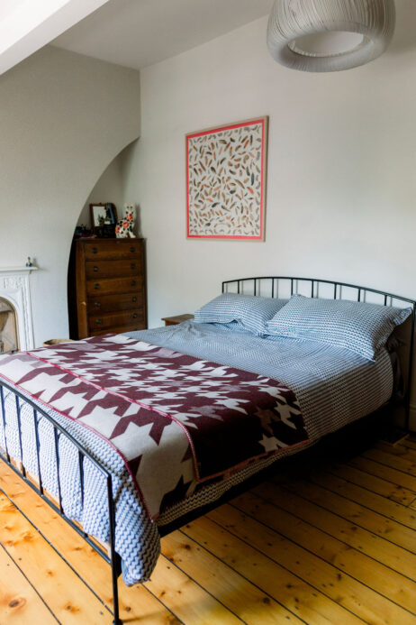 Houndstooth Blanket in Acer and Bleached White - Image 6