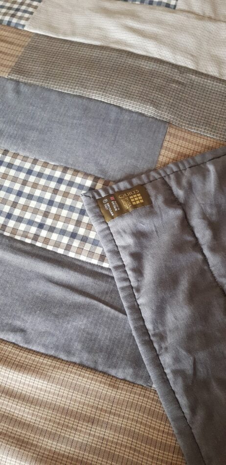Two Lighter Weight Patchwork Quilts Stitched With Shirting Fabrics - Image 5