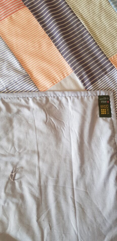 Two Lighter Weight Patchwork Quilts Stitched With Shirting Fabrics - Image 9