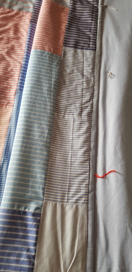 Two Lighter Weight Patchwork Quilts Stitched With Shirting Fabrics - Image 10