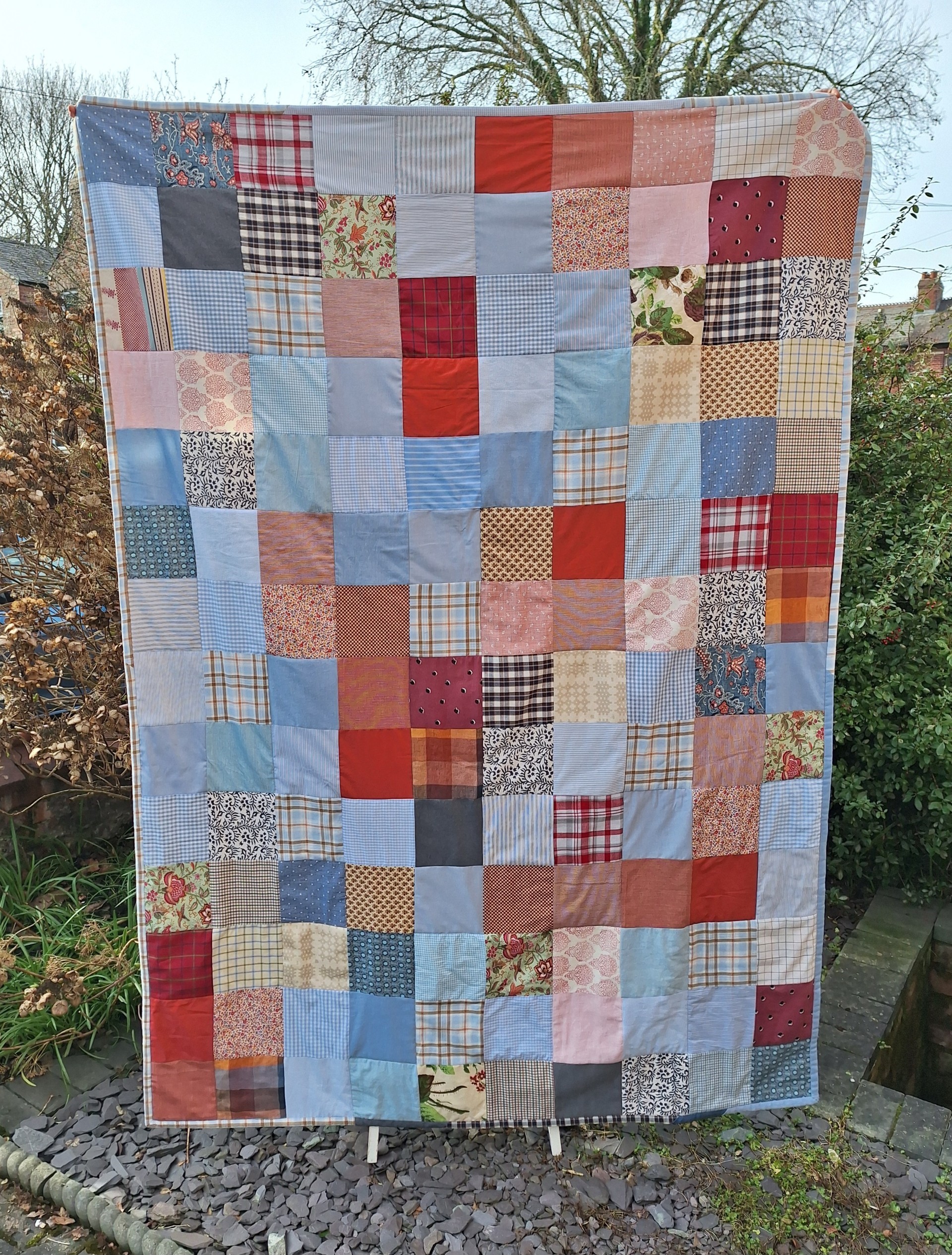 Two Handmade (by me) Square King-size Patchwork Quilts - Image 5
