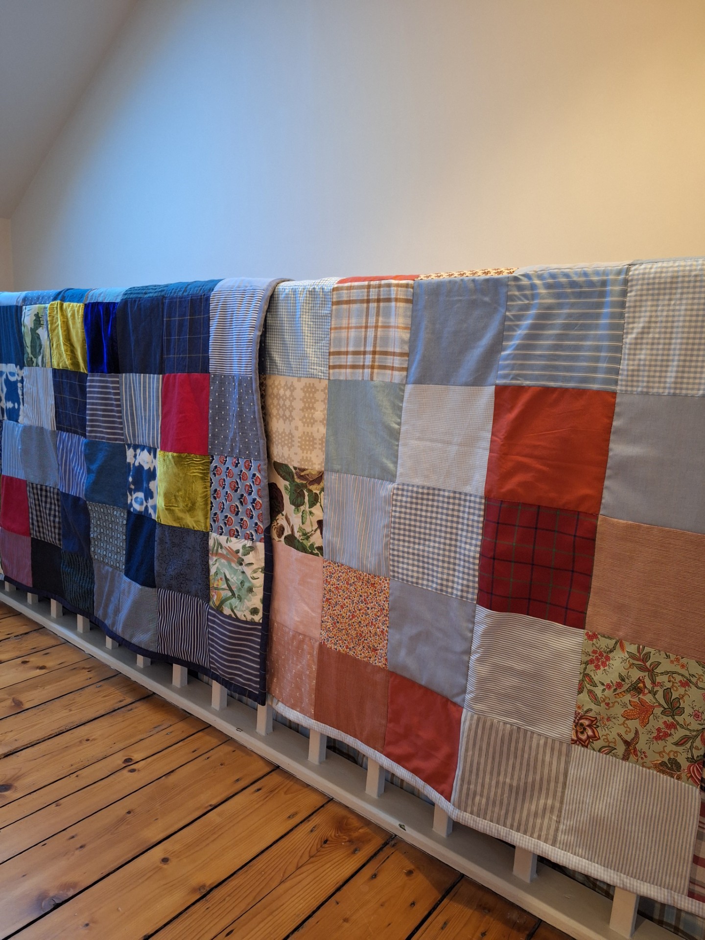 Two Handmade (by me) Square King-size Patchwork Quilts - Image 6
